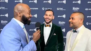 Shameek Bose and Dr. Bismarck Bisono Garcia at 34th GLAAD Media Awards