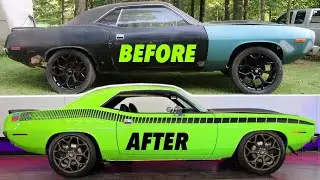 RESTOMOD - 1973 Plymouth Cuda AAR with HELLCAT ENGINE?