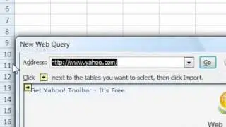 How to import data into Excel from a web page