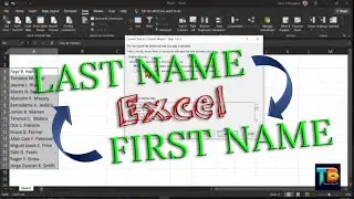 How to Swap the Order of the First and Last Name in Excel