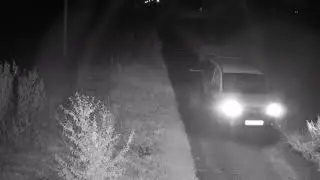 Тест работы камеры Hikvision DS-2CD2T42WD-I8 (6 мм) с параметрами: 1МП, угол 45 градусов, ночь.