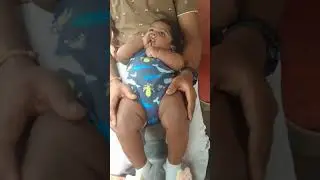 5 Months Old Baby Relaxing on Daddy's Lap | Bujju's Bus Ride