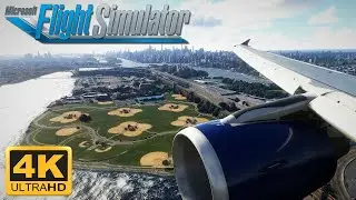 (4K) Microsoft Flight Simulator 2020 *ULTRA GRAPHICS* A320 DENSE CITY OF NEW YORK!! - Landing