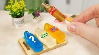 Приготовила Мини Желейные Бутылочки Sprite, Coca Cola, Fanta! 🤩 Мини Еда 🥰 Мини Кухня 😱