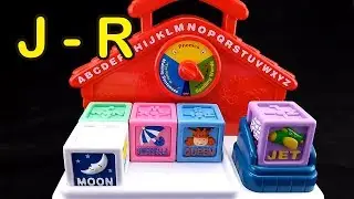 😀Go Grow Fun😀 EP40 Learning Alphabet & Words with Talking Block (J to R)
