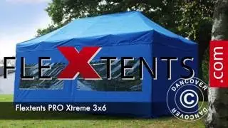 Pop up gazebo FleXtents Xtreme 3x6 m Blue, incl. 6 sidewalls