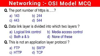 OSI Model | OSI Model MCQs | Important Questions | Computer Network