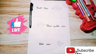 Lips Drawing in different angles 👄 | Prachi Arts Tech Sawant |