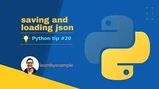 Python tip 20: saving and loading json