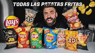 COMIENDO TODAS las PATATAS FRITAS LAY'S de SUPERMERCADO *mucho aire y pocas patatas*