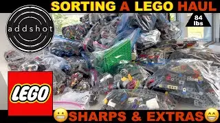 Sorting Lego - Breaking Down a Huge Lego Haul - Sharp Objects - Cool Toys - Lego Forensics 84lb (4K)