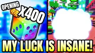 Opening x400+ Mega Lucky Dice 2 in Pet Simulator 99 (Roblox)