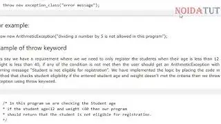 Throw exception in java