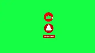 YouTube Green screen like subcribe and bell icon button