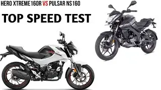 ns 160 top speed Vs Hero xtreme 160r top speed test #top speed battle