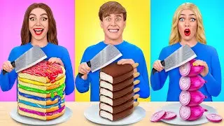100 खाद्य परतें चुनौती | हंसी के क्षण Multi DO Challenge