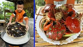 '' Mud crabs cooking '' - Yummy mud crabs cook with country style - Chef Seyhak