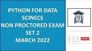 python for data science | non proctored exam set 2 | answer key | NPTEL | 20 March 2022