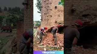 Giant Brick Jenga?! 😂 Chimney Takedown in Progress! 