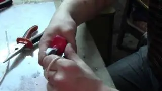 Зачистка провода ШГИ и ножом большие сечения.