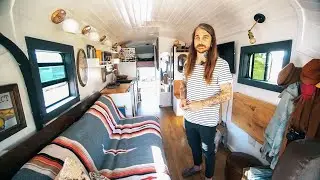 Artist Designs Stunning Raised Roof School Bus Conversion