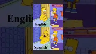 The Simpsons - Bart Hits Homer With A Chair in different languages  #thesimpsons