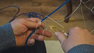Three ways of planting porezh (ryazha) on a fishing net. The easy way.