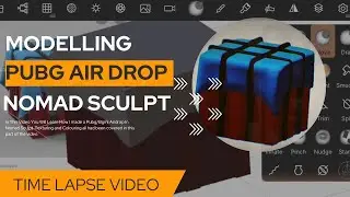 Modelling Pubg AirDrop In Android Nomad Sculpt Tutorial Time Lapse 3D Modelling