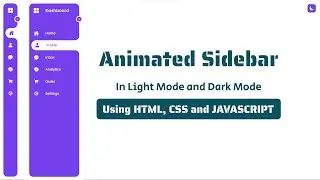 Animated Sidebar | HTML CSS and JAVASCRIPT