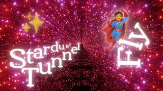 Stardust Tunnel Fly 🦸✨ Glittering Background Video Loop | No Sound