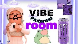 Vibe room💜//Комната из Pinterest//Speed build// быстрая постройка в адопт ми