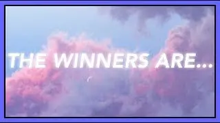 ANNOUNCING THE GIVEAWAY WINNERS!!