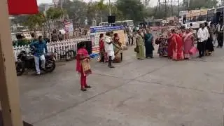 Girls are in Vijayawada City Bus Stand on 26.01.2017