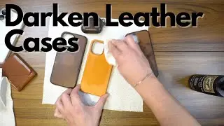 Kickstart Patina on Phone Case - Neatsfoot oil on Apple & Nomad Leather iPhone case