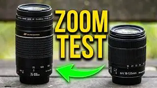 Canon Lens 18- 135 VS 75-300 mm compare + Canon 80D