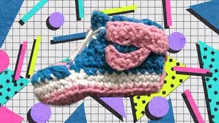 Crochet tutorial: Nike baby booties preemie-newborn 0-3months 3-6 months