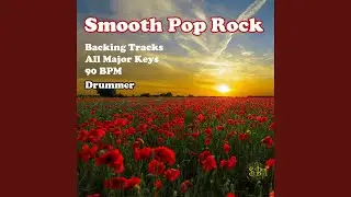 Smooth PoP Rock Drum Backing Track in C Major 90 BPM, Vol. 1