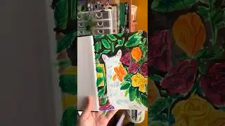 Start a new #sketchbook with me. 🐈🌼🍃🎨🖌️ #illustration #gouachepainting #gouacheillustration