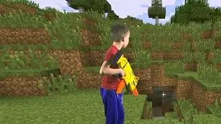 NerfWar in minecraft bogdan hit minecraft Богдан оказался в майнкрафте