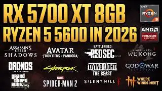 RX 5700 XT 8GB + Ryzen 5 5600 - Test in 30 Games in 2026