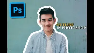 How To Outline A Picture On Photoshop - under 3 Minute Photoshop!