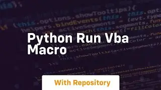 python run vba macro