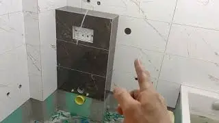 Кафельные работы .стены положены - 9й день.