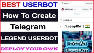 How To Deploy Legend User Bot || How To Deploy Userbot || Telegram Userbot ||