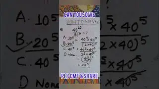 how to solve the power problem pls  give opinion in own way #maths #shortvideo