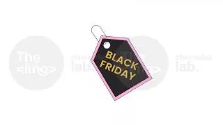 Black friday sale tag line 2D offer sticker animation