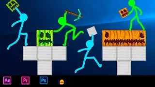 Animation VS Minecraft / WATERMELON GOLEM Stick man vs Minecraft Movie
