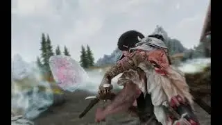 Skyrim brutal fight clip