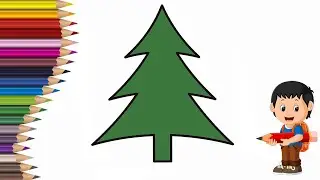 How to Draw Fir Tree 🌲 for Kids