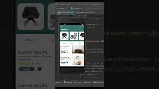 Furniture UI design Tutorial | Flutter | Dart #shorts #flutter